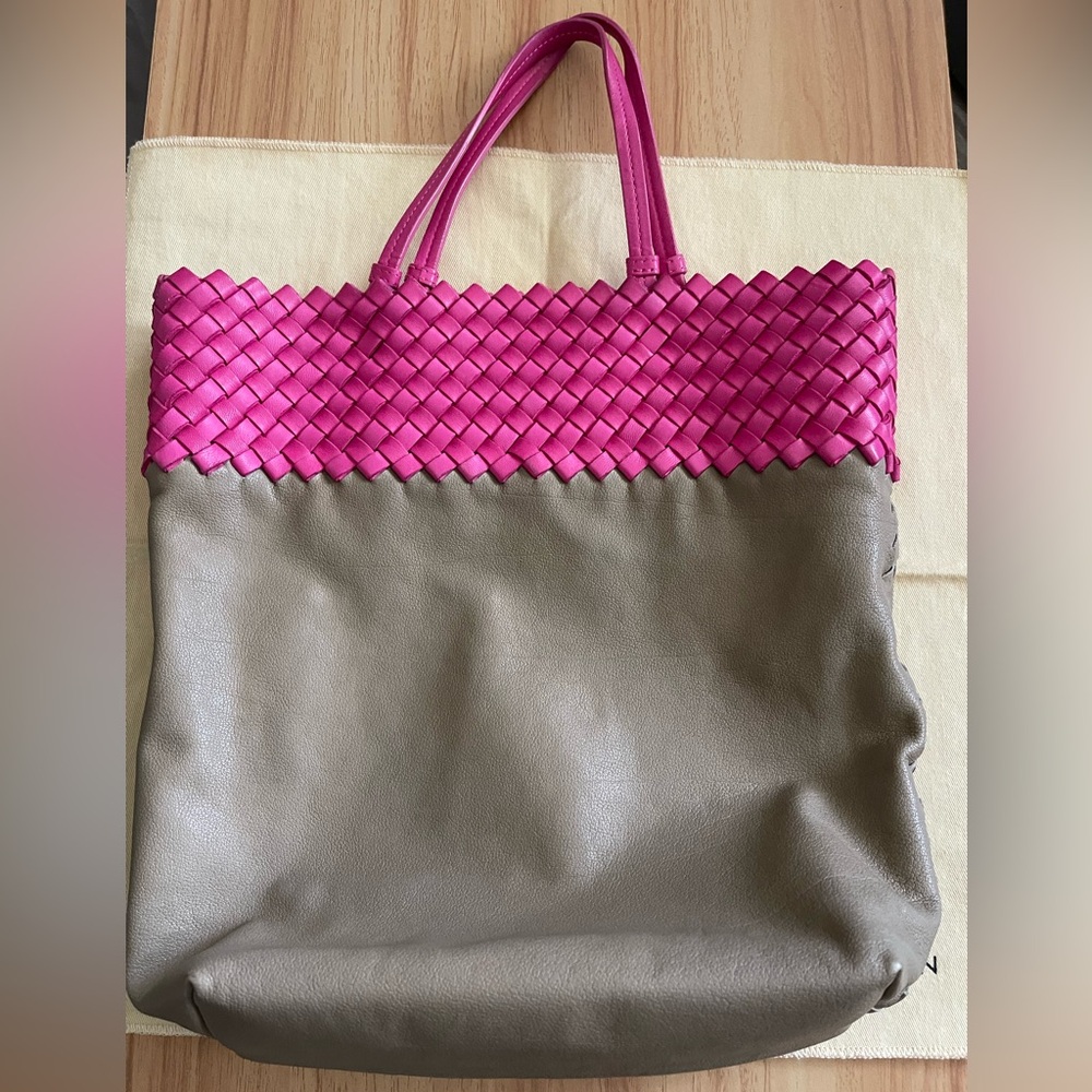 Bottega Veneta woven 2 tone bag